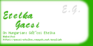 etelka gacsi business card